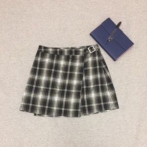 Brandy Melville Plaid Wrap Skirt